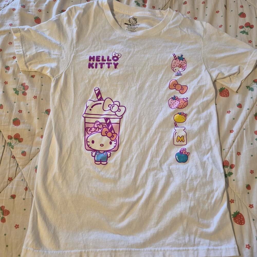 Hello Kitty Graphic Tee - White and Purple